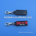 "LOM PA YU Muay Thai" Embossing Logo Black PVC Zipper Puller